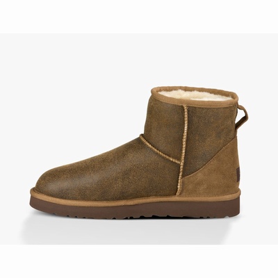 Botas UGG Classic Mini Bomber Homem Marrom | PT-IHBAF